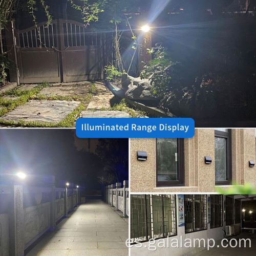 Aplique solar LED para exteriores, luz de patio IP54